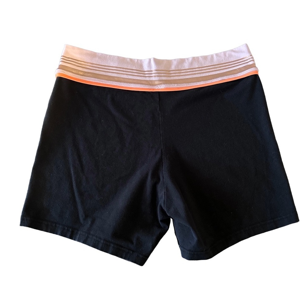Aerie Black Midi Shorts with Peach and Gold Accents Size XL